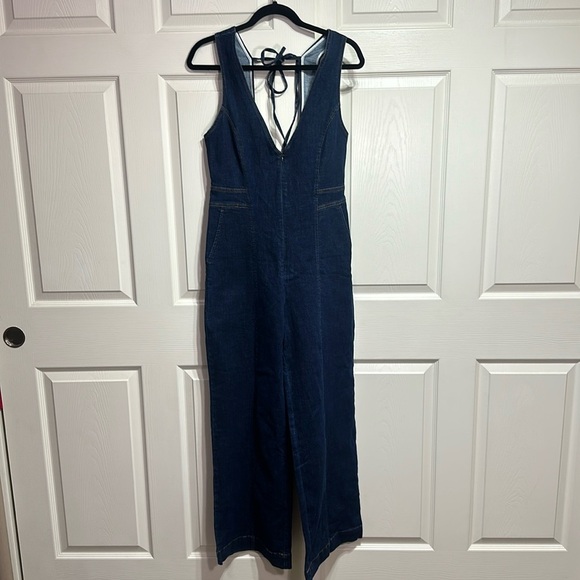 Pilcro by Anthropologie Modern Sportsuit romper denim jumpsuit size 6 women’s - Picture 3 of 16